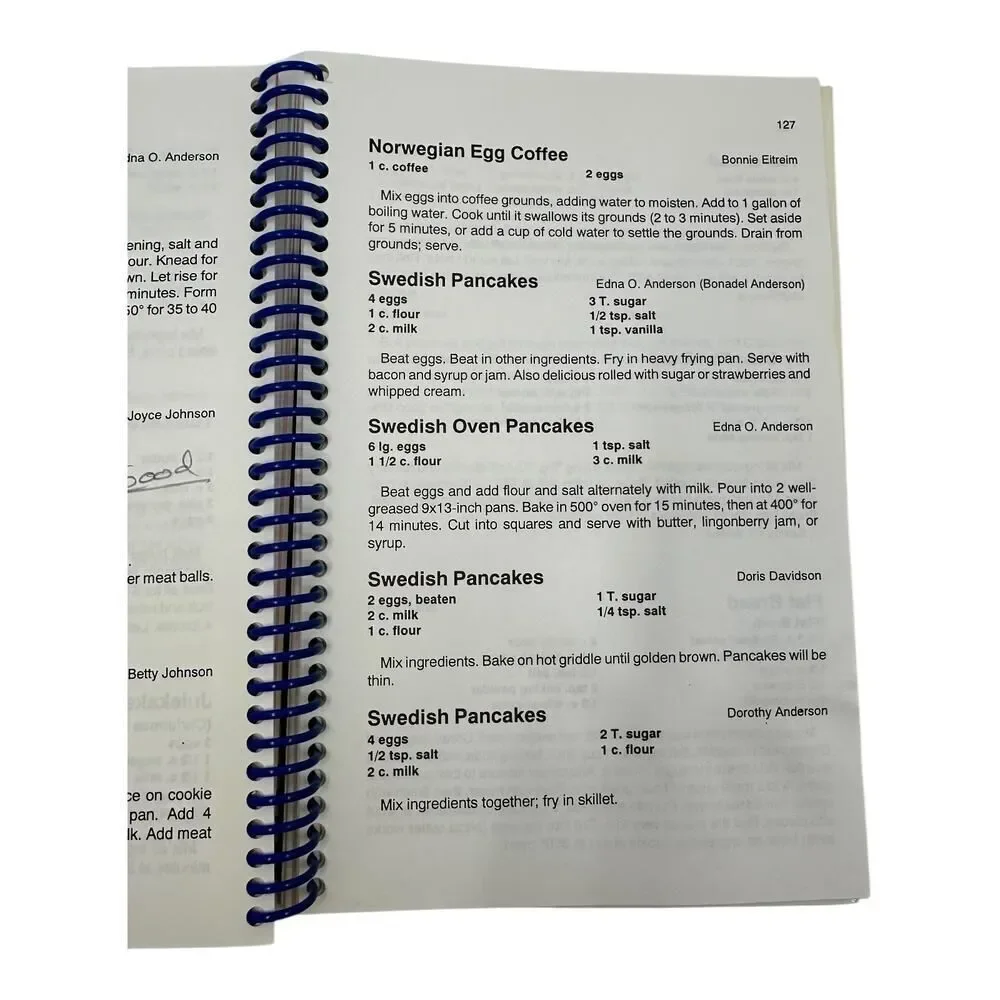 Norse Glee Club Melodies and Meals Cookbook White Good Scandinavian‎ Recipes